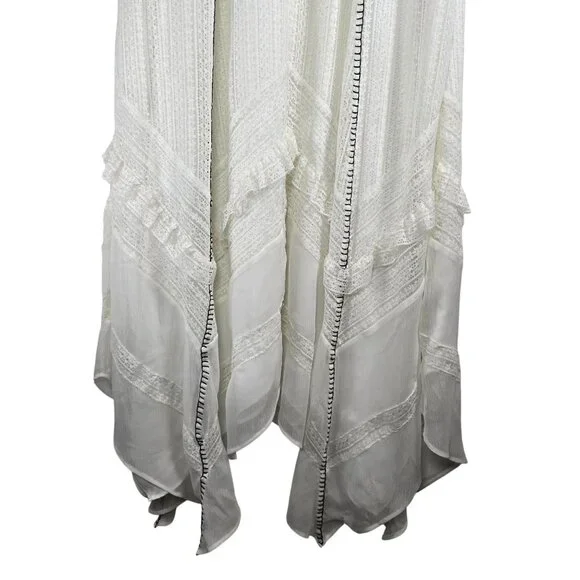 Soft Surroundings Villette Lace Handkerchief Midi White Boho Dress, M, NWOT - Picture 4 of 11